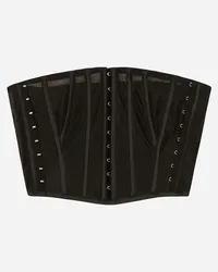 Dolce & Gabbana Marquisette Corset Belt - Donna Cinture Nero Tessuto Nero