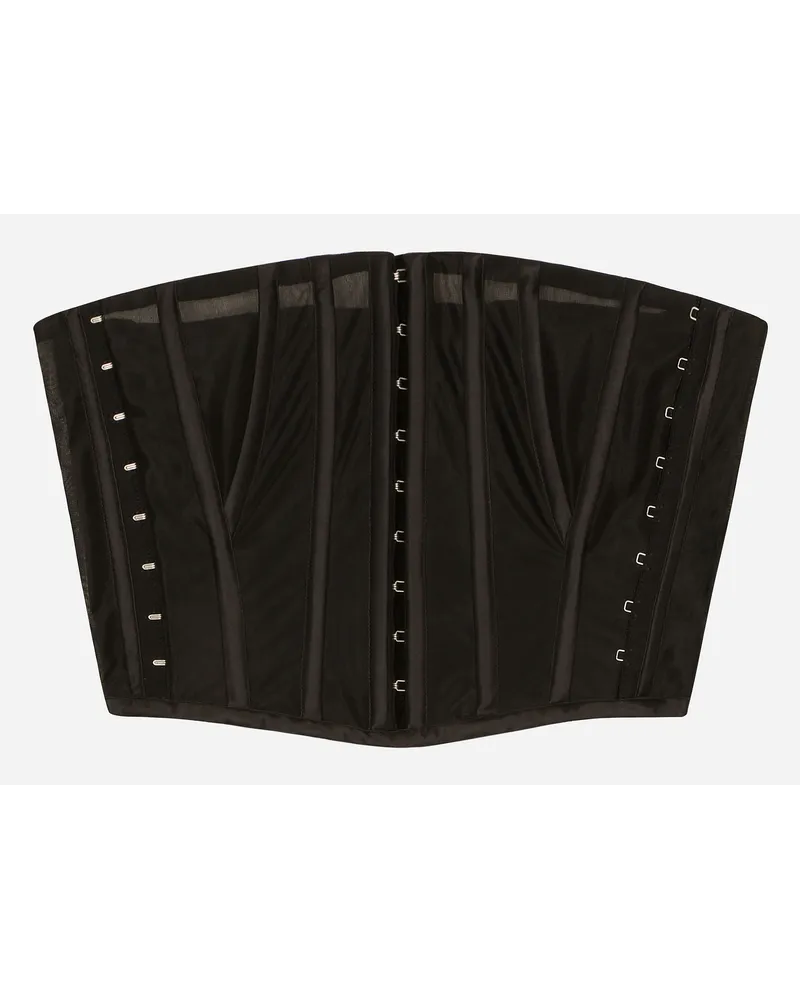 Dolce & Gabbana Marquisette Corset Belt - Donna Cinture Nero Tessuto Nero