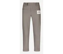 Pantalone Drill Stretch Etichetta Re-edition - Uomo Pantaloni E Shorts Grigio Cotone