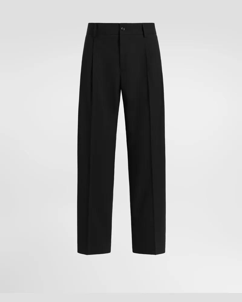 Dolce & Gabbana Pantaloni In Lana - Uomo Pantaloni E Shorts Nero Nero