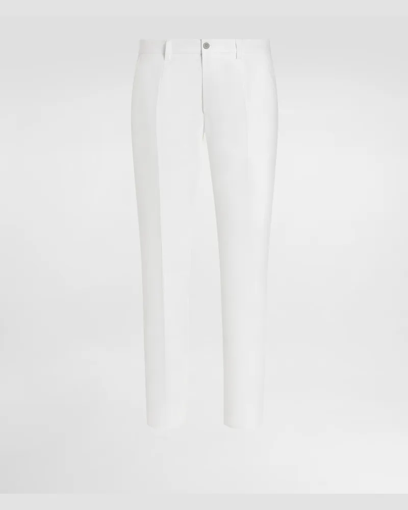 Dolce & Gabbana Pantalone In Lino - Uomo Pantaloni E Shorts Bianco Lino Bianco