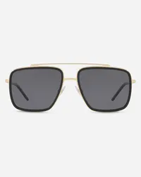 Dolce & Gabbana Madison Sunglasses - Uomo Icons Oro Lucido E Nero Lucido Generic