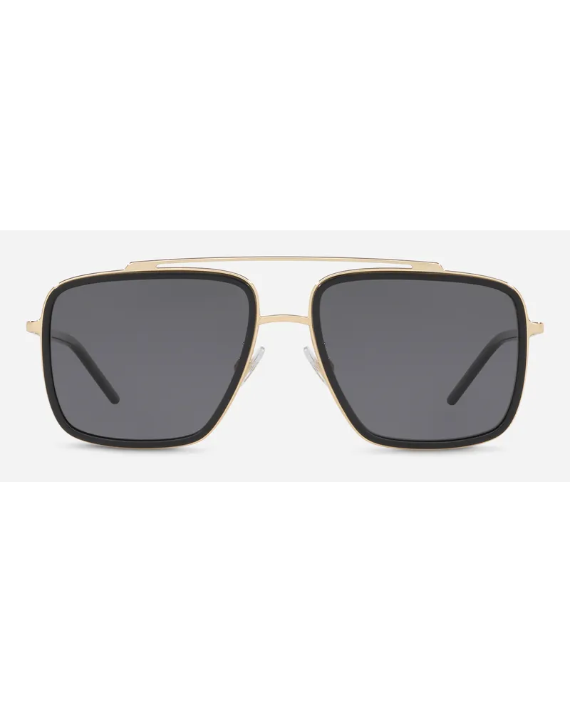 Dolce & Gabbana Madison Sunglasses - Uomo Icons Oro Lucido E Nero Lucido Generic