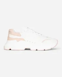 Dolce & Gabbana Sneaker Daymaster In Vitello Nappato - Donna Sneaker Bianco/rosa Pelle Bianco