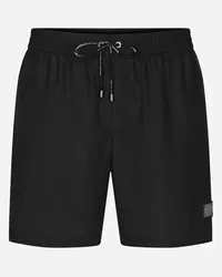 Dolce & Gabbana Boxer Medio - Uomo Beachwear Nero Tessuto Nero