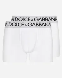 Dolce & Gabbana Two-pack Cotton Jersey Boxers - Uomo Intimo E Loungewear Bianco Cotone Bianco