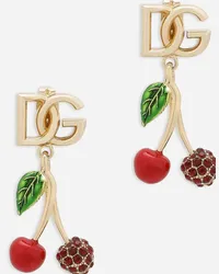 Dolce & Gabbana Earrings With Dg Logo And Cherries - Donna Bijoux Oro Metallo Oro