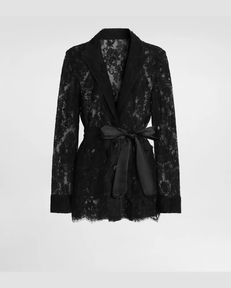 Dolce & Gabbana Camicia Vanity In Pizzo - Donna Camicie E Top Nero Nero