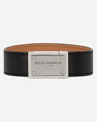 Dolce & Gabbana Bracciale In Pelle Di Vitello - Uomo Bijoux Nero Pelle Nero