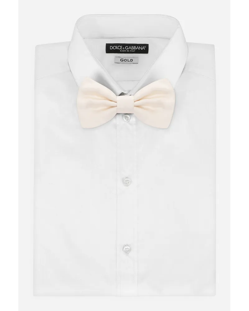 Dolce & Gabbana Silk Bow Tie - Uomo Cravatte E Pochette Bianco Tessuto Bianco