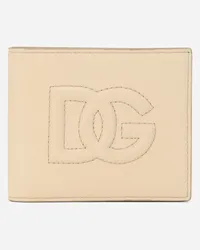 Dolce & Gabbana Portafoglio Bifold Dg Logo - Uomo Portafogli E Piccola Pelletteria Beige Beige