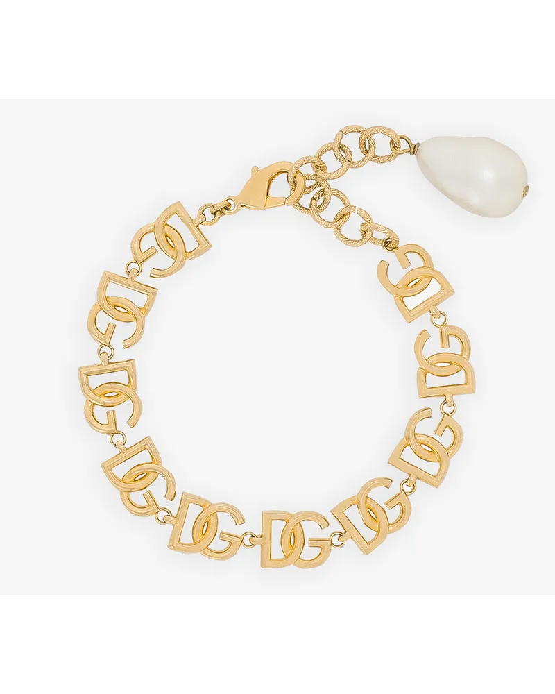 Dolce & Gabbana Bracciale Multi Logo Dg - Donna Bijoux Oro Metallo Oro