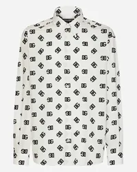 Dolce & Gabbana Camicia Over Cotone Stampa Dg Monogram - Uomo Camicie Multicolore Multicolore