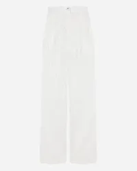 Dolce & Gabbana Pantaloni Flare In Pizzo Cordonetto Floreale - Donna Pantaloni E Shorts Bianco Bianco