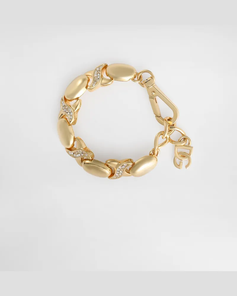 Dolce & Gabbana Bracciale Con Strass - Uomo Bijoux Oro Metallo Oro