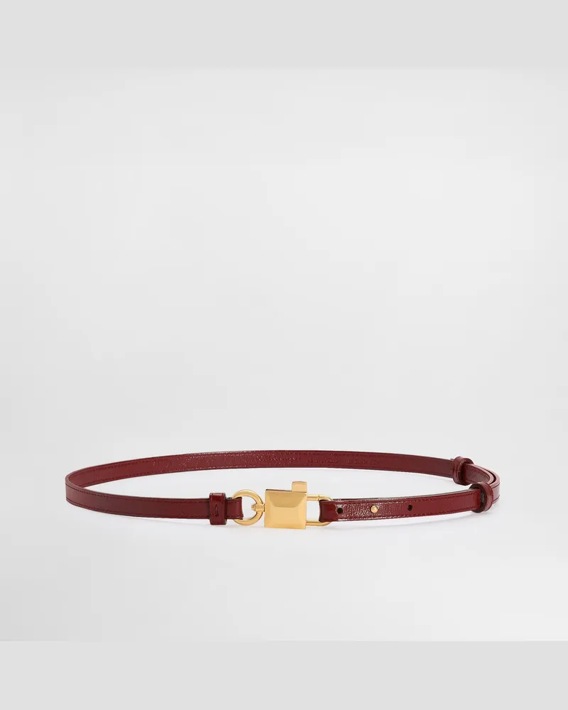 Dolce & Gabbana Cintura In Pelle Di Vitello - Donna Cinture Rosso Rosso