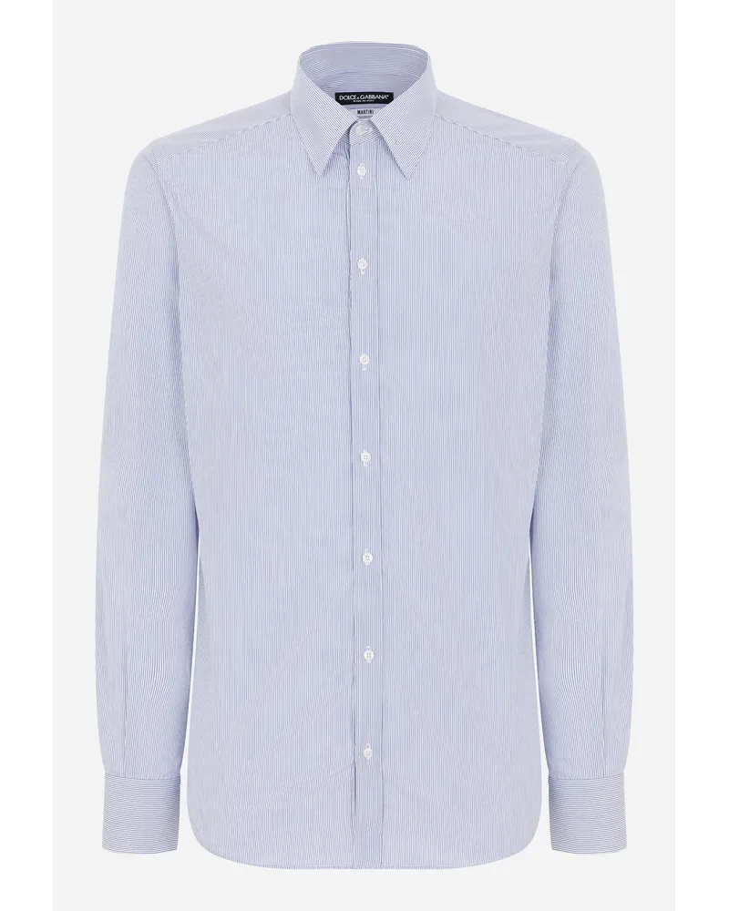 Dolce & Gabbana Camicia Martini In Cotone Rigato - Uomo Camicie Multicolore Cotone Rigato