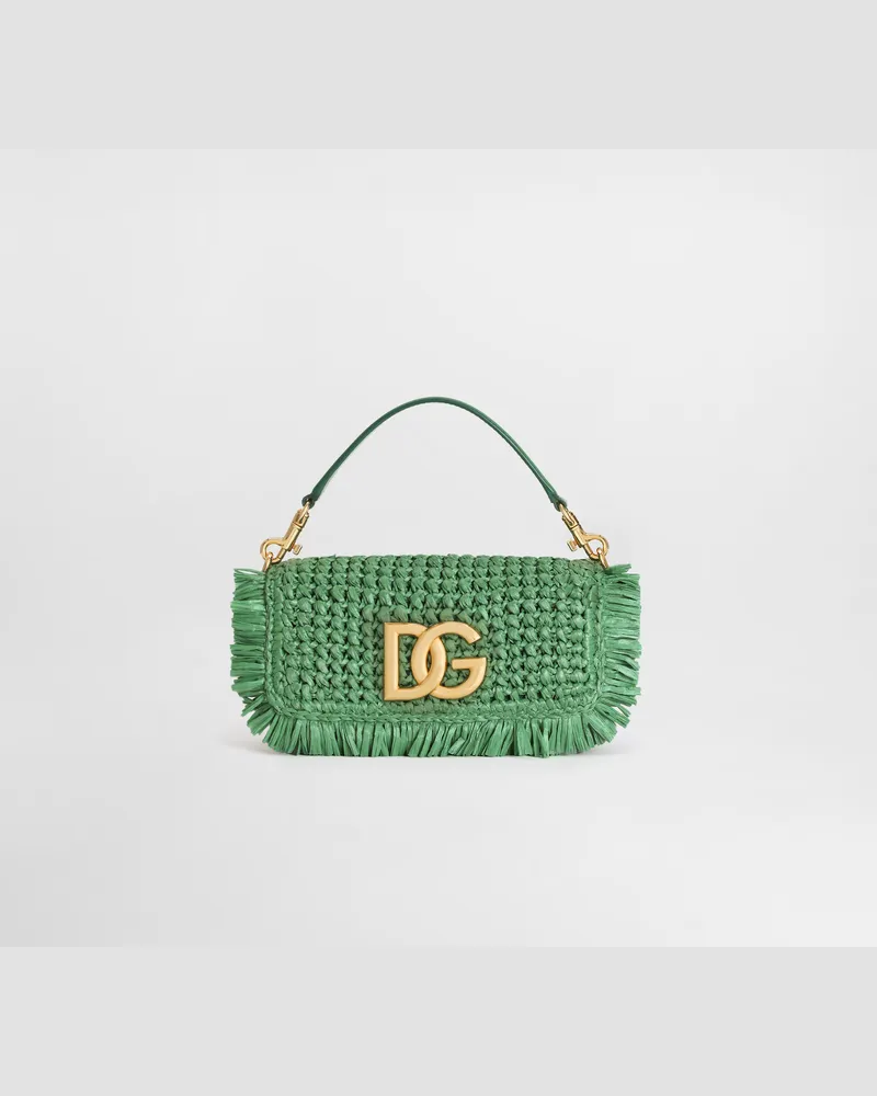 Dolce & Gabbana Borsa A Tracolla 3.5 In Rafia - Donna Borse A Mano Verde Smeraldo