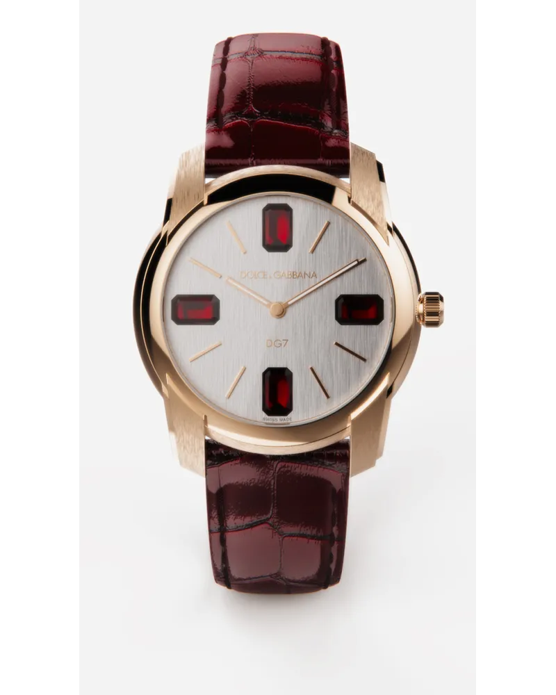 Dolce & Gabbana Orologio In Oro Con Rubini - Uomo Orologi Bordeaux Bordeaux
