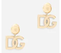 Logo Earrings In Yellow 18kt Gold - Donna Orecchini Oro