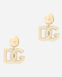 Dolce & Gabbana Logo Earrings In Yellow 18kt Gold - Donna Orecchini Oro Oro