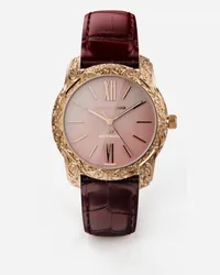 Dolce & Gabbana Dg7 Gattopardo Watch In Red Gold With Pink Mother Of Pearl - Uomo Orologi Bordeaux Bordeaux