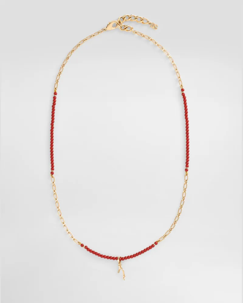 Dolce & Gabbana Collana In Metallo Con Pietre E Charms - Uomo Bijoux Oro Metallo Oro