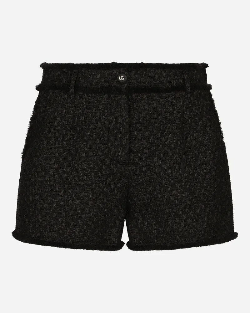 Dolce & Gabbana Shorts In Tweed Rachel - Donna Pantaloni E Shorts Nero Nero