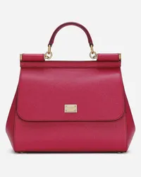 Dolce & Gabbana Borsa A Mano Sicily Grande - Donna Borse A Mano Fucsia Pelle Ciclamino