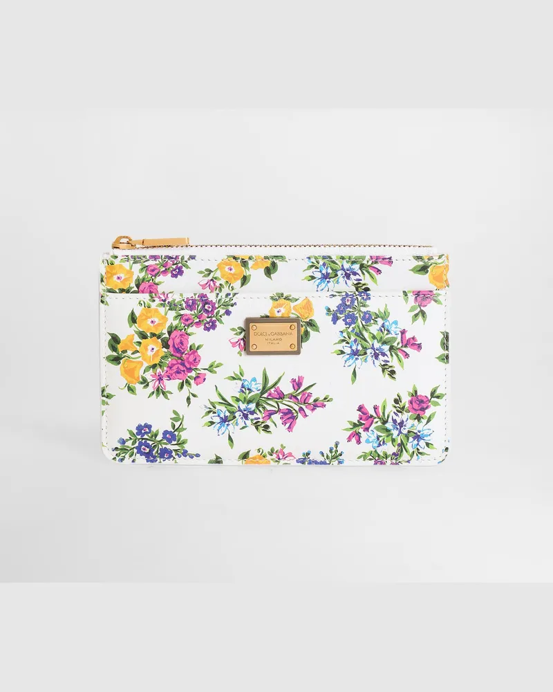 Dolce & Gabbana Portacarte In Pelle Di Vitello Stampata - Donna Portafogli E Piccola Pelletteria Multicolore Multicolore