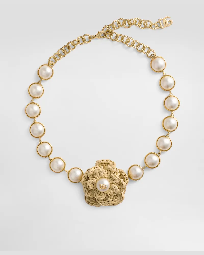 Dolce & Gabbana Collana Con Fiore - Donna Bijoux Oro Metallo Oro