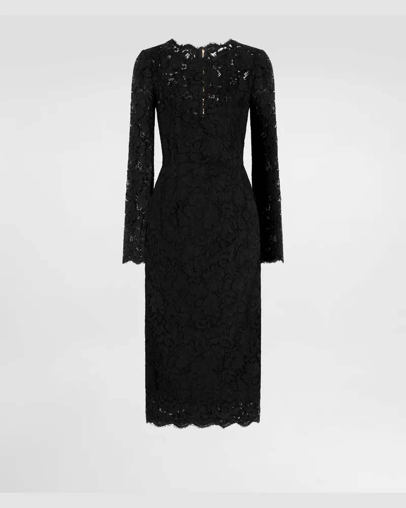 Dolce & Gabbana Cordonetto Lace Dress - Donna Abiti Nero Nero