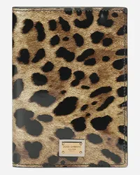 Dolce & Gabbana Portapassaporto - Donna Portafogli E Piccola Pelletteria Stampa Animalier Pelle Leo