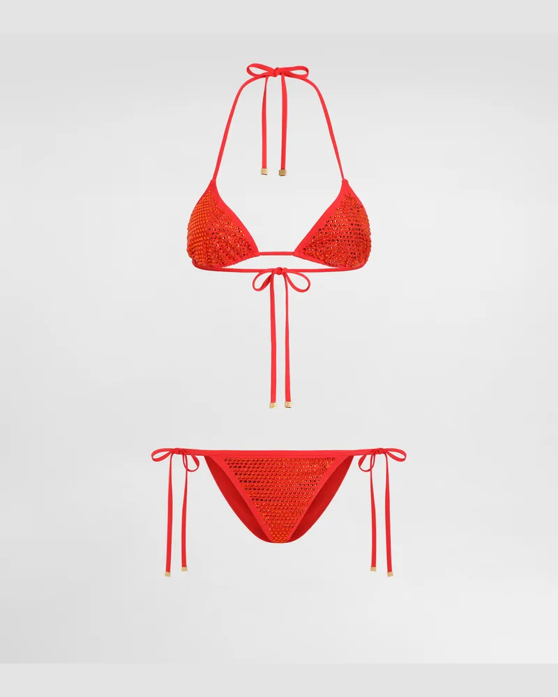 Dolce & Gabbana Bikini A Triangolo - Donna Beachwear Arancione Arancione