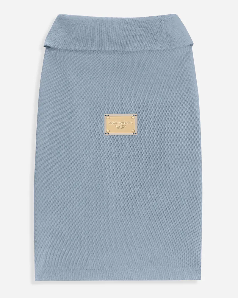 Dolce & Gabbana Polo In Cotone Per Cani - Uomo Accessori Per Cani Azzurro Celeste