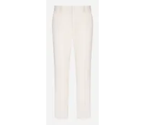 Pantalone Tuxedo Lana Stretch - Uomo Pantaloni E Shorts Bianco