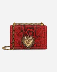 Dolce & Gabbana Medium Devotion Shoulder Bag - Donna Borse A Spalla E Tracolla Rosso Pelli Pregiate Ciliegia