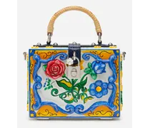 Dolce Box Bag In Hand-painted Majolica Wood - Donna Borse A Mano Multicolore