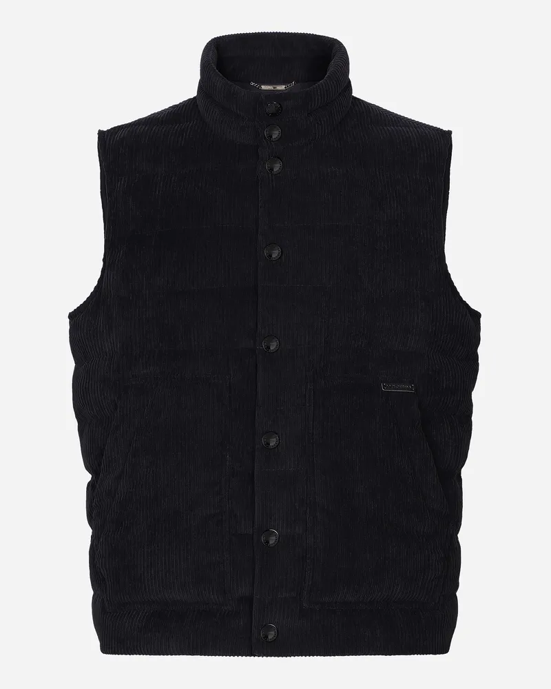 Dolce & Gabbana Gilet Foderato Imbottito - Uomo Cappotti E Giubbotti Nero Nero