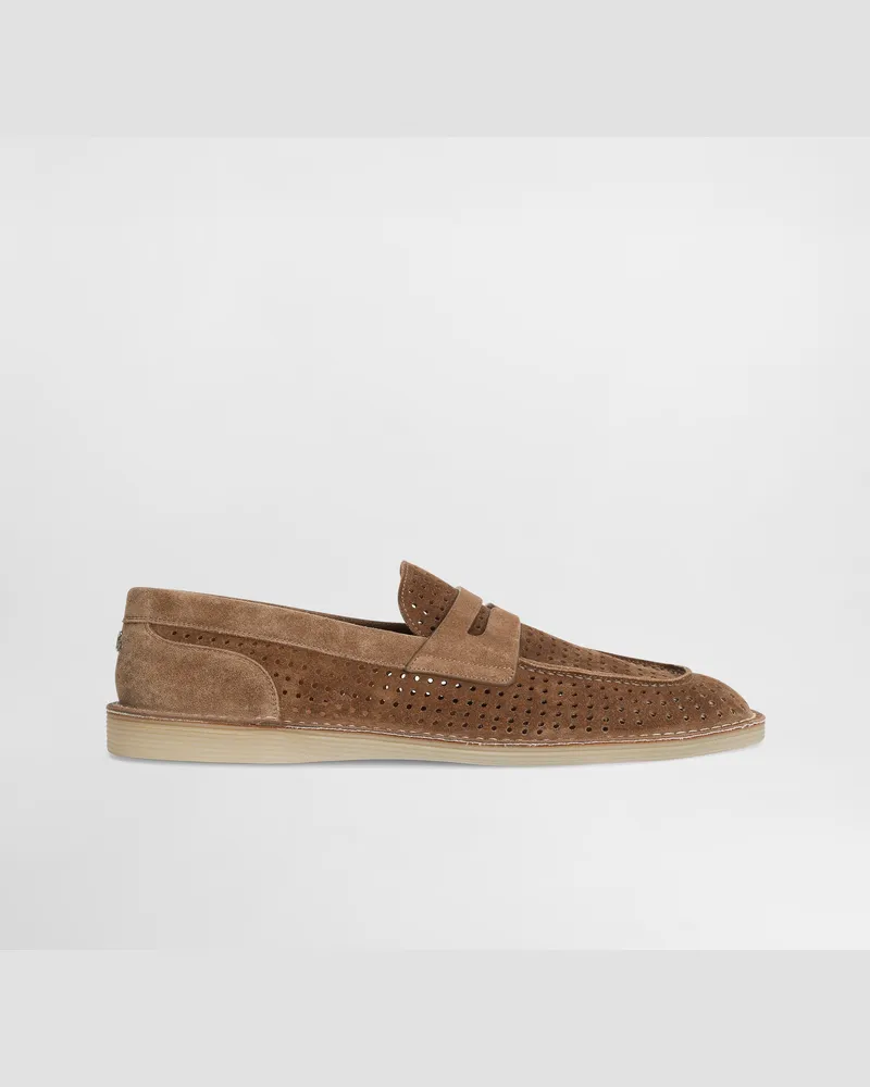 Dolce & Gabbana Mocassino In Pelle Di Vitello - Uomo Driver E Mocassini Marrone Marrone