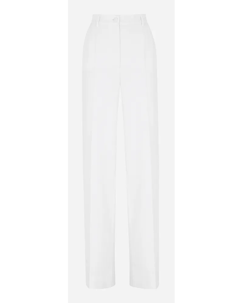 Dolce & Gabbana Pantaloni Di Lana - Donna Pantaloni E Shorts Bianco Lana Bianco