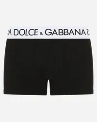 Dolce & Gabbana Boxer Regular Jersey Cotone Bielastico - Uomo Intimo E Loungewear Nero Cotone Nero