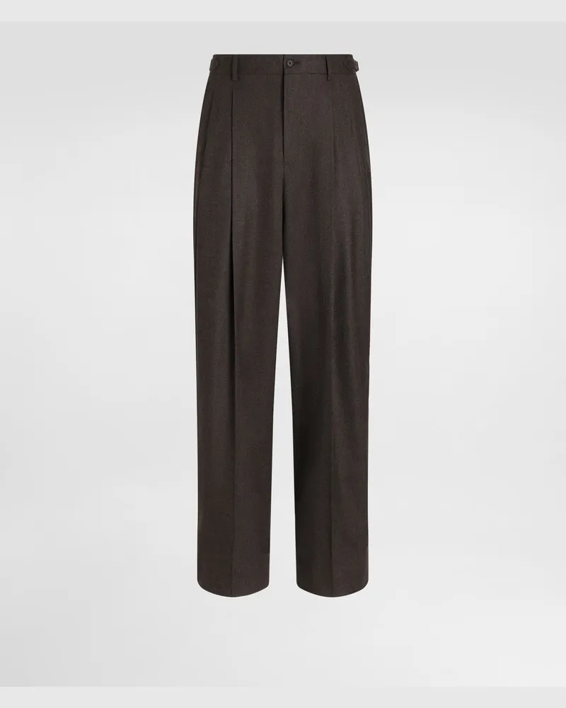 Dolce & Gabbana Pantaloni In Lana - Uomo Collection Multicolore Melange