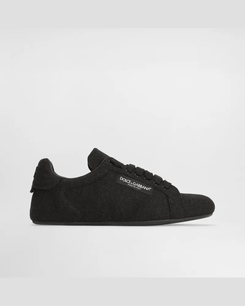 Dolce & Gabbana Portofino Soft In Crosta - Uomo Sneaker Nero Nero