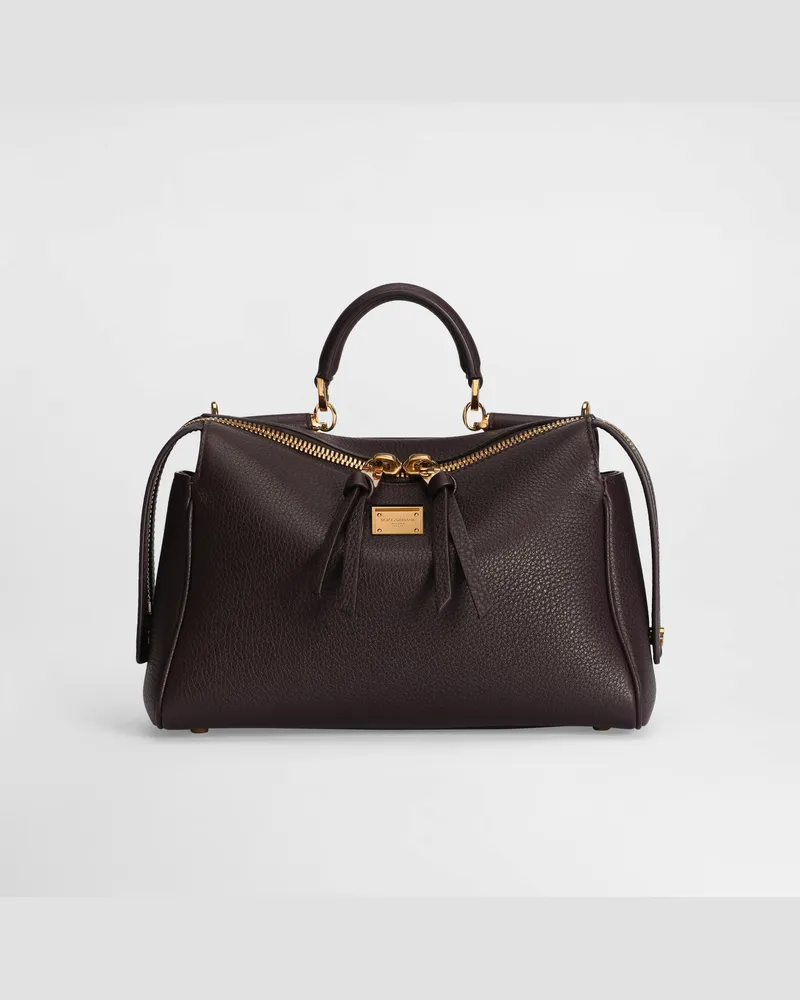 Dolce & Gabbana Borsa A Mano Vittoria In Pelle Di Vitello - Donna Borse A Spalla E Tracolla Viola Mosto