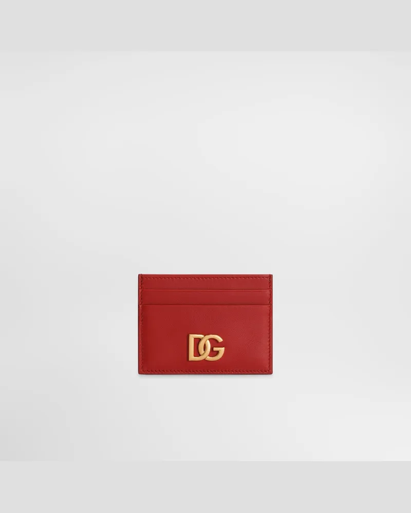 Dolce & Gabbana Portacarte In Pelle Di Vitello - Donna Portafogli E Piccola Pelletteria Rosso Rosso