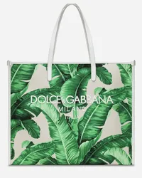 Dolce & Gabbana Shopping Grande In Canvas Stampato - Uomo Borse Shopping Stampa Stampa