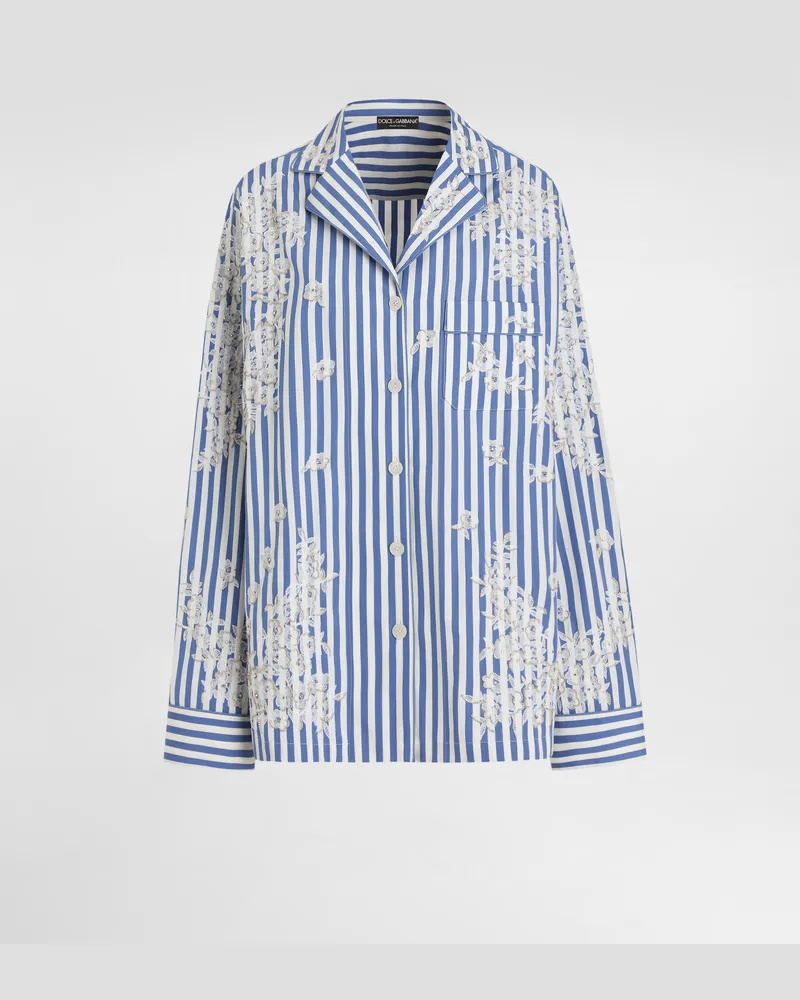 Dolce & Gabbana Camicia In Cotone Con Ricami Fiori E Pizzo - Donna Camicie E Top Multicolore Ricamati