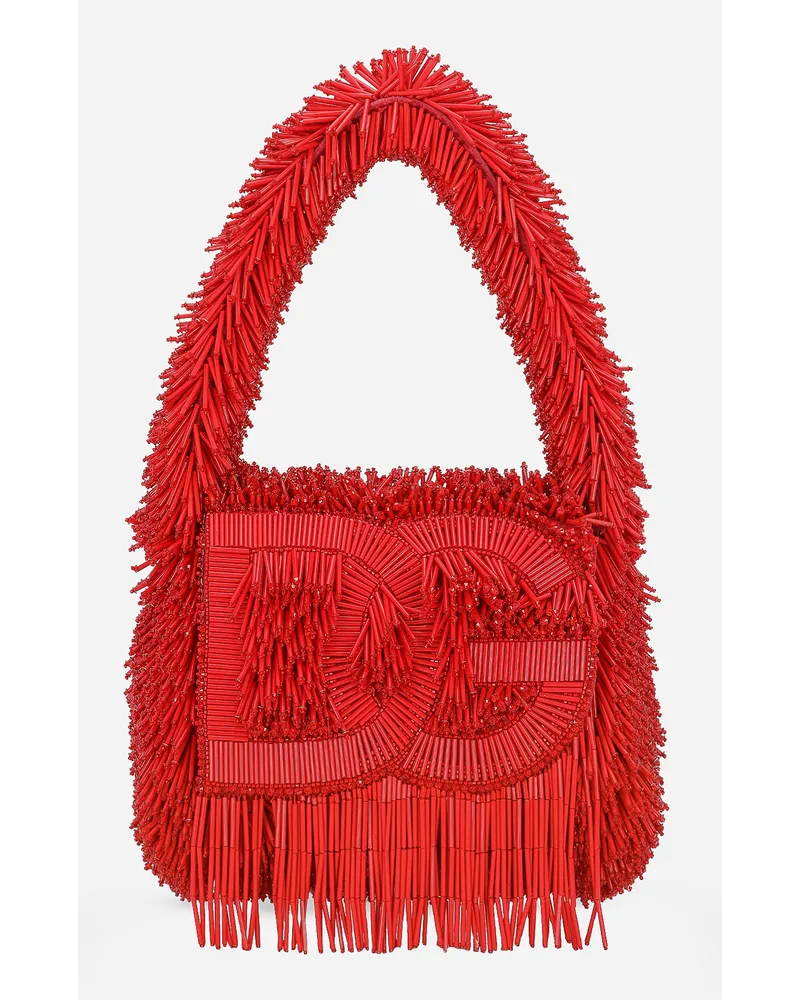 Dolce & Gabbana Borsa A Mano Dg Logo Bag - Donna Borse A Spalla E Tracolla Multicolore Viscosa Rosso