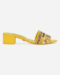 Dolce & Gabbana Mule Con Pattern Maiolica Ricamato A Filo - Donna Slide E Mule Stampa Stampa